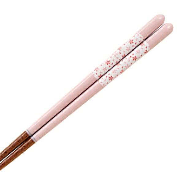 イシダ｜ISHIDA 箸 子供用 18cm パステルフラワー 食洗機対応 すべり止め 木製 天然木 漆 ピンク