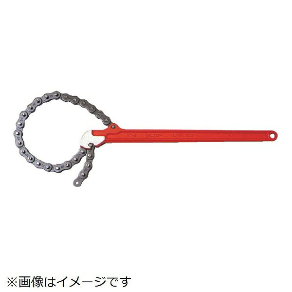 ■パイプレンチが使えない狭所作業や円形以外の形でも確実にキャッチできます。■一度セットすれば繰り返し作業可能です。【用途】・ガス、水道管など狭所での締め付け、解体作業に。【仕様】・くわえられる管呼び寸法： 50〜500A・くわえられる管外径（mm）： 60〜510・チェーン長さ（mm）： 1867・全長（mm）： 745・チェーン外れ防止ストッパー付