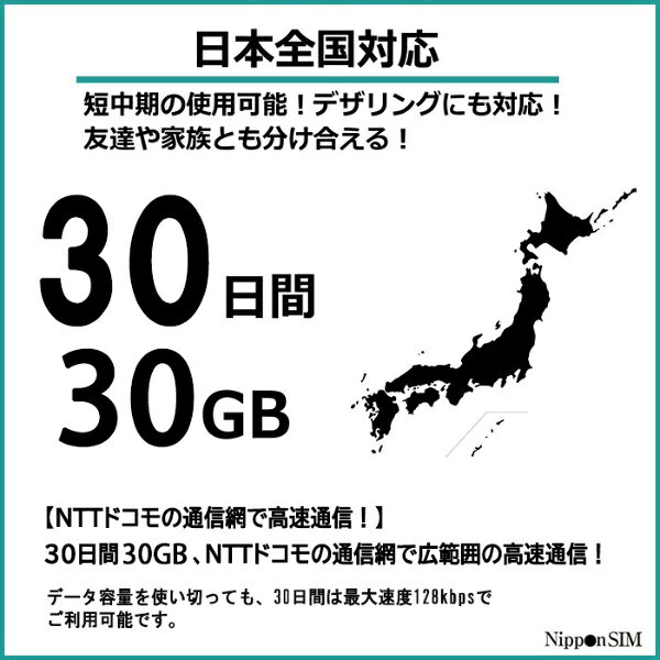楽天ビック(ビックカメラ×楽天)のDHA Nippon SIM for Japan 30日30GB 日本国内用 ドコモ回線 プリペイドデータSIMカード DHA-SIM-320 [マルチSIM /SMS非対応]｜アングル2