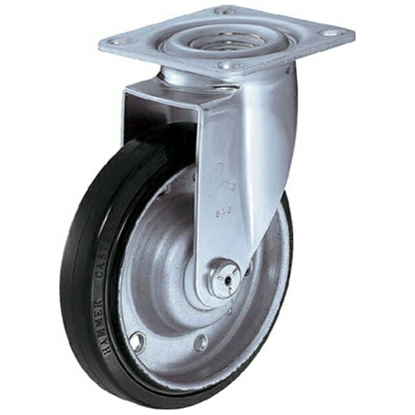 ハンマーキャスターセールス｜HAMMER CASTER 2S型　自在　ゴム車　100mm　新型　4202S1R100BAR01