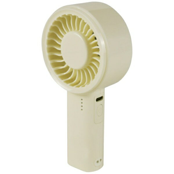 Electric Fan - TEKNOS｜テクノス ミニハンディファン 大風量 アイボリー HF-2020U-IV