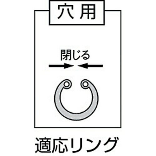 スーパーツール｜SUPER TOOL スナップリングプライヤ穴用曲爪（爪固定型）　CH1B
