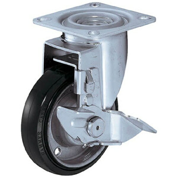 ハンマーキャスターセールス｜HAMMER CASTER 2S型　自在SP付　ゴム車　150mm　新型　4132S1R150BAR01
