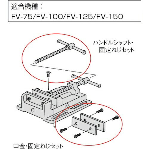 トラスコ中山｜TRUSCO NAKAYAMA TRUSCO　FV75用口金セット　FV75KB