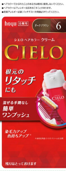 ホーユー｜hoyu CIELO（シエロ） ヘアカラーEXクリーム6（ダークブラウン） 1剤40g 2剤40g〔カラーリング剤〕【rb_pcp】