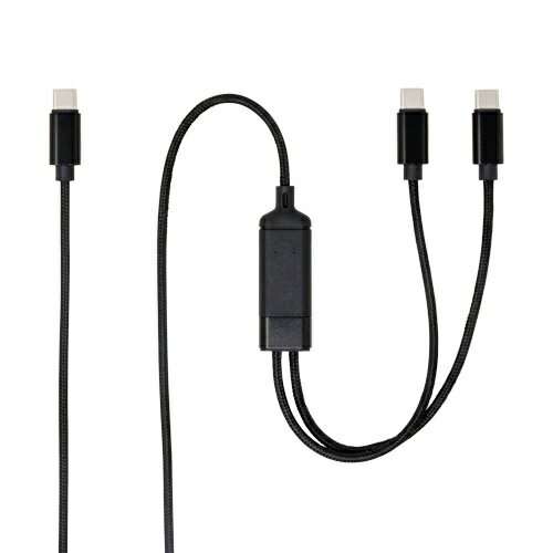 ainex｜アイネックス USB-C ⇔ USB-Cx2 分岐ケーブル [充電 /転送 /1.2m /PD100W /USB2.0] ブラック UYC-CC12P10(2.0)