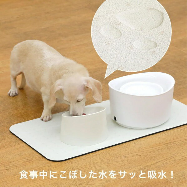 CB Japan｜シービージャパン 吸水ソフトランチョンマット　60×30cm　ニクキュウ ホワイト