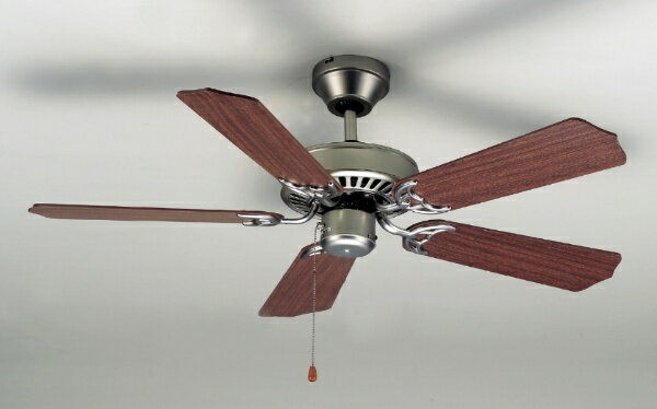 ■ACモーター仕様 ■引掛けシーリング ■定格電圧：100V ■消費電力：25W ■フレンジ径：内径130.5×高さ65mm ■商品サイズ：高さ340×回転径1060mm ■重量：4.8kg ■材質：鉄(本体)、MDF(羽根) ■羽根色(リバーシブル)：茶、木目色 ■羽根回転方向：冷房(反時計周り)、暖房(時計周り) ■ファンスイッチ：OFFー高速ー中速ー低速 ■紐長さ：33mm ■天井から羽根：280mm ■天井傾き15度まで使用可