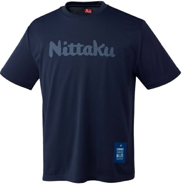 ニッタク｜Nittaku 男女兼用 NittakuドットTシャツ ネイビー NX-2015 [男女兼用 /2XOサイズ]