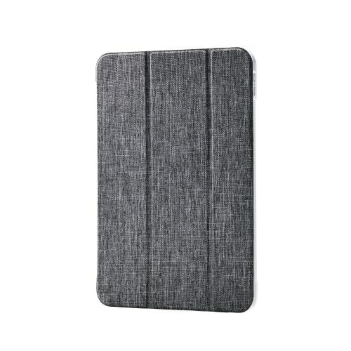 ELECOM｜エレコム 11インチ iPad（A16） 10.9インチ iPad（第10世代）用 フラップケース 薄型軽量 ファブリック 背面クリア グレー TB-A25RWVCGY