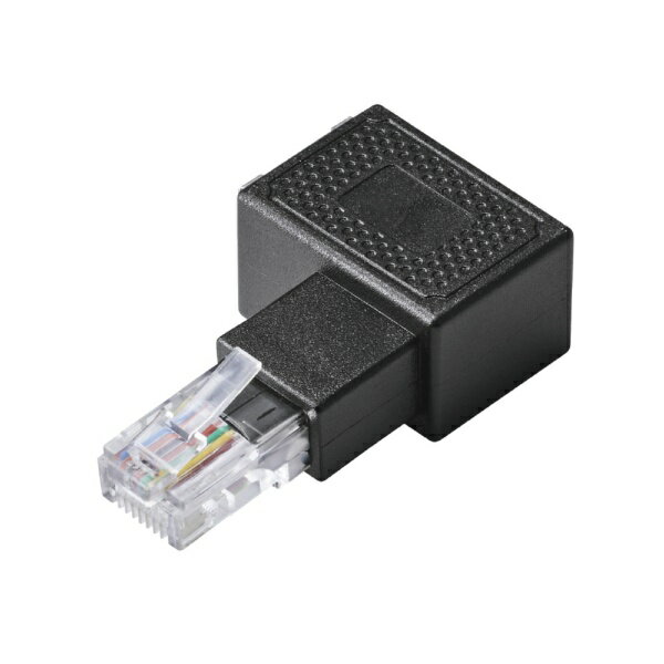 ELECOM｜エレコム LANケーブル 延長コネクタ L字右向き 変換アダプタ Cat5e RJ45 中継コネクタ ギガビット対応 ブラック ブラック LD-RJ45U5ELRBK [カテゴリー5e]