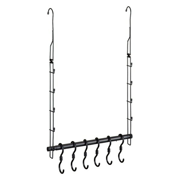 伸晃｜SHINKO 鞄ハンガー 吊り下げ クローゼット 伸縮タイプ ブラック CH-KH