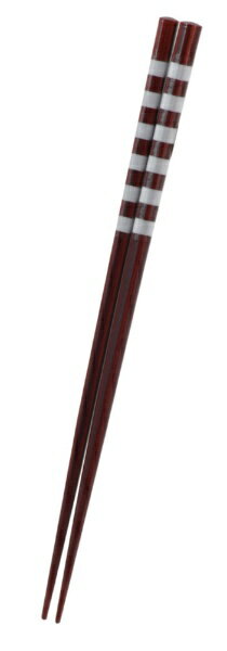パール金属｜PEARL METAL 食洗対応塗箸 ボーダー レッド22.5cm