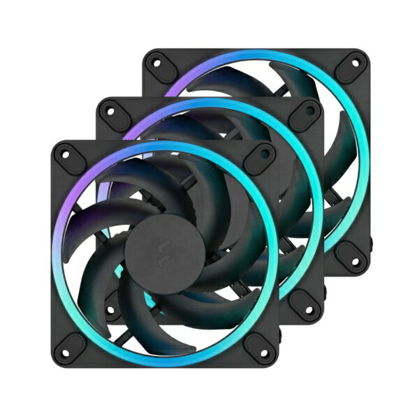 FRACTAL DESIGN｜フラクタルデザイン ケースファンx3 [120mm /2200RPM] Momentum 12 RGB 3-pack ブラッ..