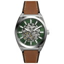 フォッシル|FOSSIL FOSSIL EVERETT オートマティック ブラウンレザーウォッチ ME3261