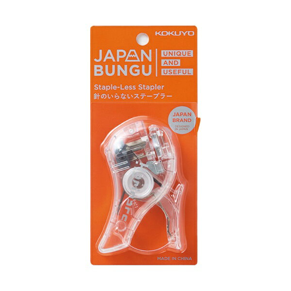 ●手のひらサイズのコンパクトタイプ／使いやすさにこだわったコンパクトボディで、5枚とじを可能にしました。●軽くスムーズな操作感／新設計刃により紙をとじる時の負担を約20％軽減しました。（5枚とじる時、当社比）●とじ方2Way／自然にラクな持ち方ができる握りやすいレバー形状で「握りとじ」「親指押しとじ」どちらでもとじられます。●はずれにくいとじ穴／とじた際にはずれにくい矢印刃を採用しました。●針を使わずに紙をとじる／針を使わずに紙をとじることができるので、針補給の必要がありません。
