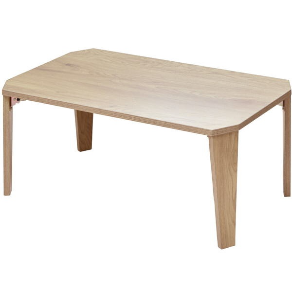 コンパクトで置き場所に困らない、狭いスペースでも使いやすい折りたたみ式のセンターテーブル。メラミン化粧板を使用しているので、傷や濡れに強く、木目調が美しく機能性とデザインを兼ね備えています。■■折りたたみ式で使わない時は、小さく収納できます。