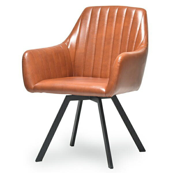 B.Bファニシング｜B.B FURNISHING モダンクラブ回転チェアー　ブラウン　ONDC-0080BRN【キャンセル・返..