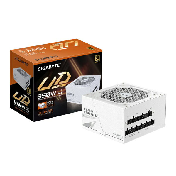 GIGABYTE｜ギガバイト PC電源 UD850GM PG5 V2 ICE ホワイト GP-UD850GM PG5 ICE [850W /ATX /80PLUS Gold]