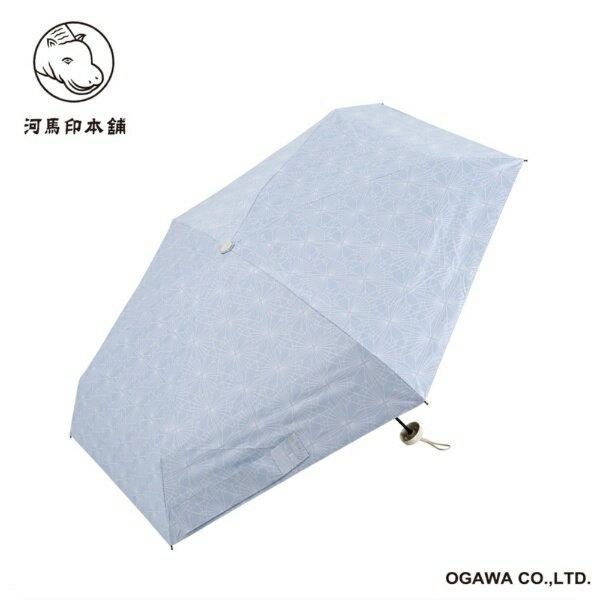 小川｜Ogawa 雨傘 折りたたみ傘 コンパクト 河馬印本舗 鶴（蒼白色/そうはくしょく） LDWS-CM50PM-1 [晴雨兼用傘 /レディース /50cm]