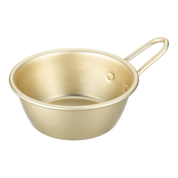 前川金属工業所｜MAEKAWAKINZOKUKOGYOSHO アルマイト　マッコリカップ　手付　13cm　ゴールド　510cc ..