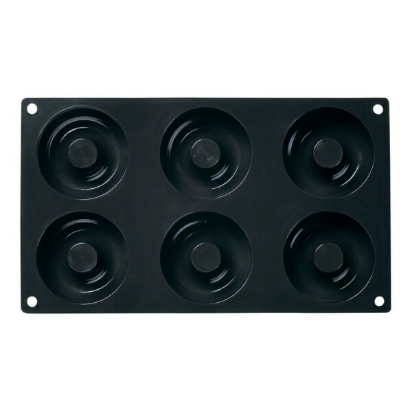 マルテラート｜Martellato Ma　フレキシブルモルド　30SF170　ドーナツ6取　黒 ＜WMLF301＞