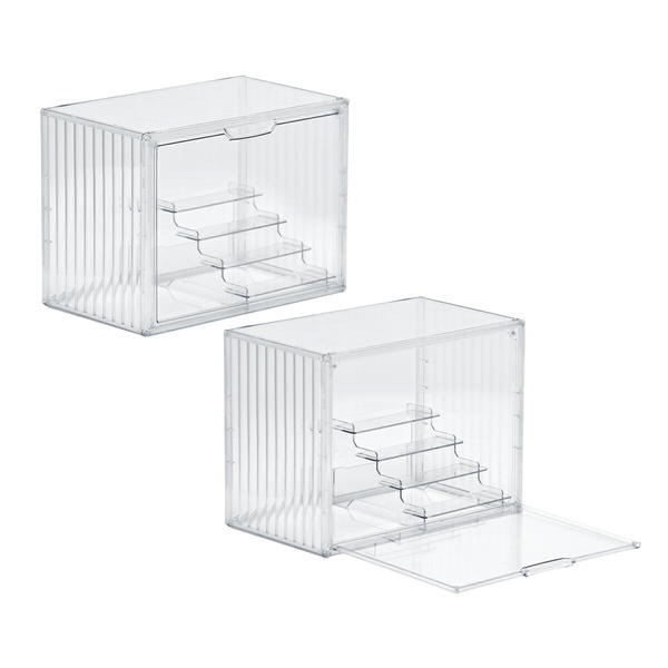 B.Bファニシング｜B.B FURNISHING ラダー付きマルチクリアボックス(2個セット)　ラダー付きクリア　ONLS0131RACLR【北海道・沖縄・離島配送不可】 【メーカー直送・代金引換不可・時間指定・返品不可】