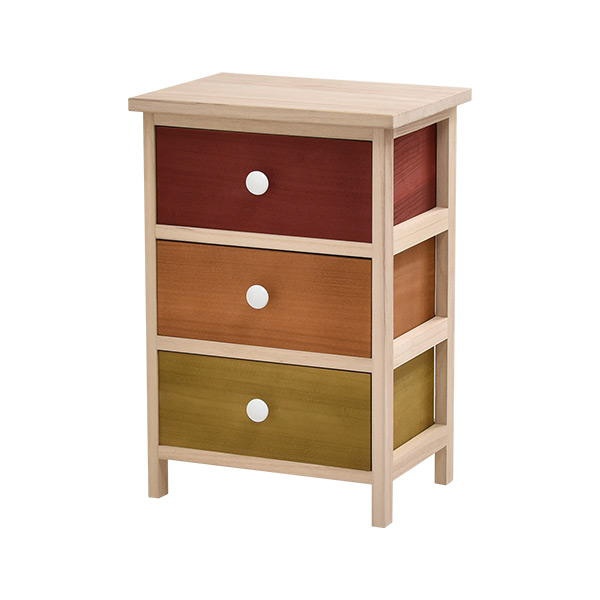 B.Bファニシング｜B.B FURNISHING Gimletチェスト3段　オレンジ　ONLS0212MOORN【キャンセル・返品不可】 【メーカー直送・代金引換不可・時間指定・返品不可】(3)