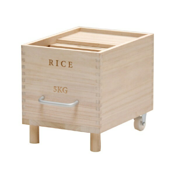 B.Bファニシング｜B.B FURNISHING キャスター付き米びつ　Rice5kg　ナチュラル　ONKZ0214MONAT【キャン..