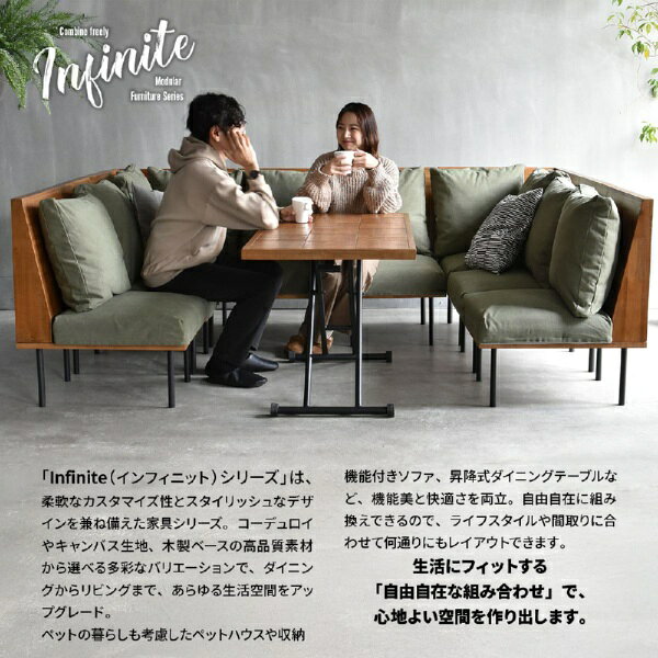 B.Bファニシング｜B.B FURNISHING infinite　ダイニング5点セット　コーデュロイグリーン　IFSE0326COGRN infinite【北海道・沖縄・離島配送不可】 【メーカー直送・代金引換不可・時間指定・返品不可】 3
