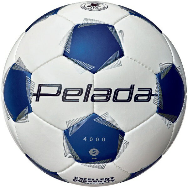 モルテン｜molten サッカーボール ペレーダ4000 5号 ホワイト×メタリックブルー F5K4000-WB