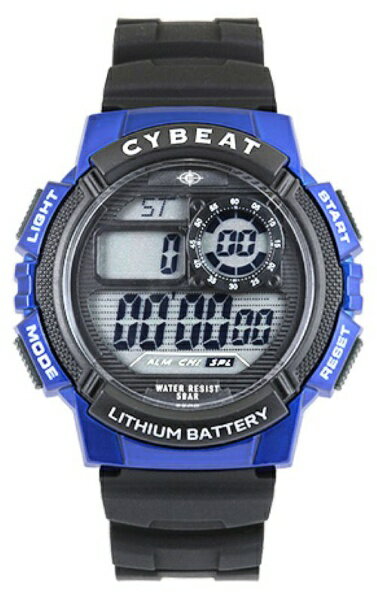 サンフレイム｜SUNFLAME CYBEAT デジタルウォッチ 5気圧防水 ブルー CD2C0007-BL