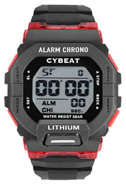 サンフレイム｜SUNFLAME CYBEAT デジタルウォッチ 5気圧防水 ブラック CD2C0010-BK
