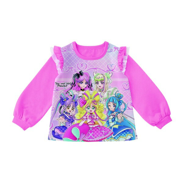 BANDAI｜バンダイ キミとアイドルプリキュア♪ 光る！ダンボールニットパジャマ（B） 120cm ローズピンク