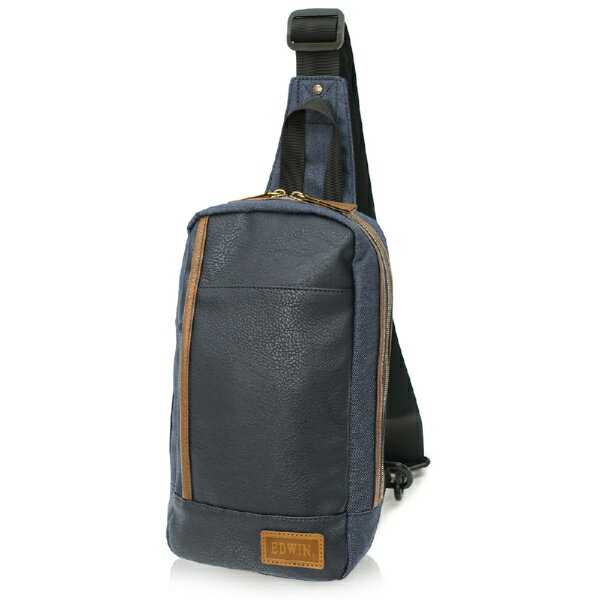 ファインプラス｜FINE PLUS 0411519 コンビ合皮 タテ型ボディバッグ EDWIN NAVY 22269305