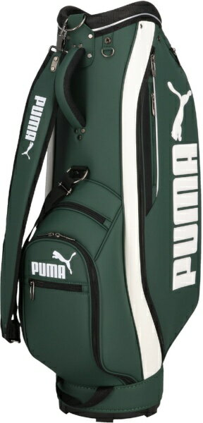 プーマ｜PUMA ゴルフ ベーシックPUMAキャディバッグ GREEN TERRAIN×PUMA WHITE 091931 [9.0×47inch /30..