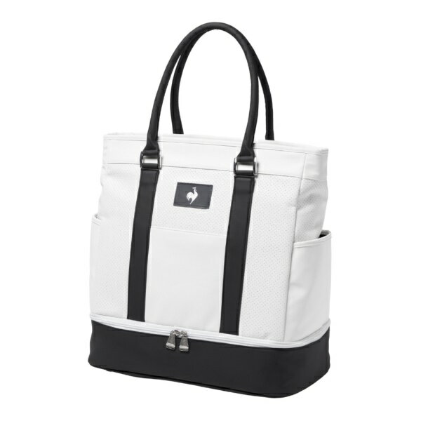 ルコック｜le coq 二層式ボストンバッグ(シューズ収納可能) ホワイト LG5FBB01M [高さ42×幅41-46×底マチ23cm /1050g]