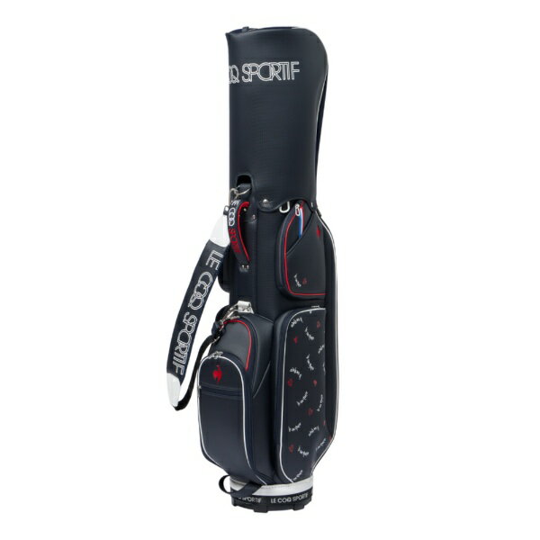 ルコック｜le coq 飛び柄デザインキャディバッグ ネイビー LG5FCB03L [8.5型 /46インチ対応 /6分割 /2...