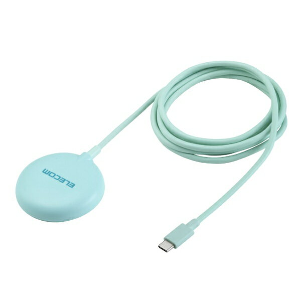 ELECOM｜エレコム ワイヤレス充電器 マグネット式 Qi2 15W【 Magsafe 対応 iPhone / Qi2規格対応】 ティール W-MA10GN