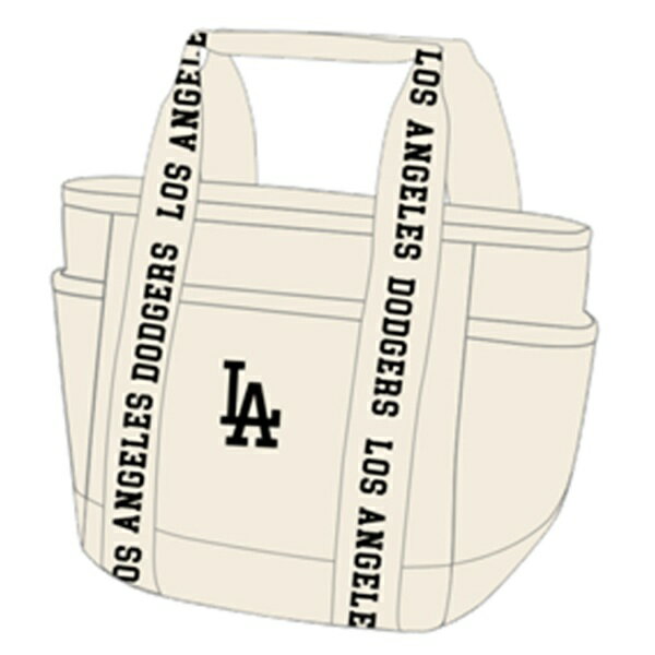 イーカム｜E-COME MLB ミニトートバッグ IVORY LA-TTBM03 [高さ22cm×幅37cm×マチ15cm]