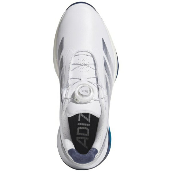 アディダス｜adidas レディース ゴルフシューズ アディゼロ ZG ローカット ボア スパイクレス ADIZERO ZG LOW CUT BOA SPIKELESS Cloud White×Night Indigo×Silver Metallic OMX78 [レディース /23.0cm /幅:2E]【返品交換不可】