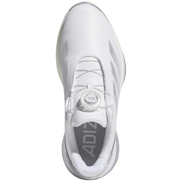 アディダス｜adidas レディース ゴルフシューズ アディゼロ ZG ローカット ボア スパイクレス ADIZERO ZG LOW CUT BOA SPIKELESS Cloud White×Silver Metallic×Grey Two OMX78 [レディース /23.5cm /幅:2E]【返品交換不可】