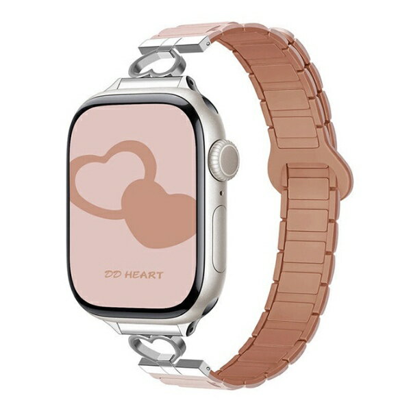 GAACAL｜ガーカル APPLE WATCH 1-11/SE1-3 38/40/41/42(10-11)MM ハートデザインマグネット式シリコンバンド GAACAL ピンク ピンク W00606PA