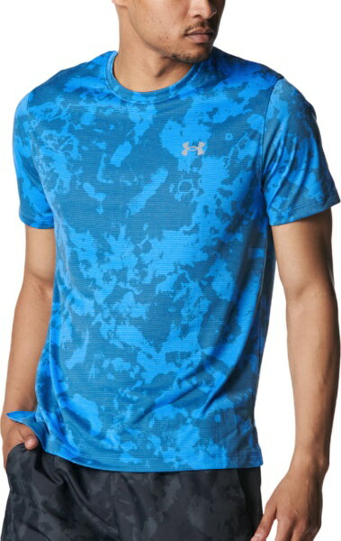 アンダーアーマー｜UNDER ARMOUR メンズ UAローンチ プリント ショートスリーブ Tシャツ Blue Atlantis×Washed Navy 6006110 [メンズ /SMサイズ]【返品交換不可】