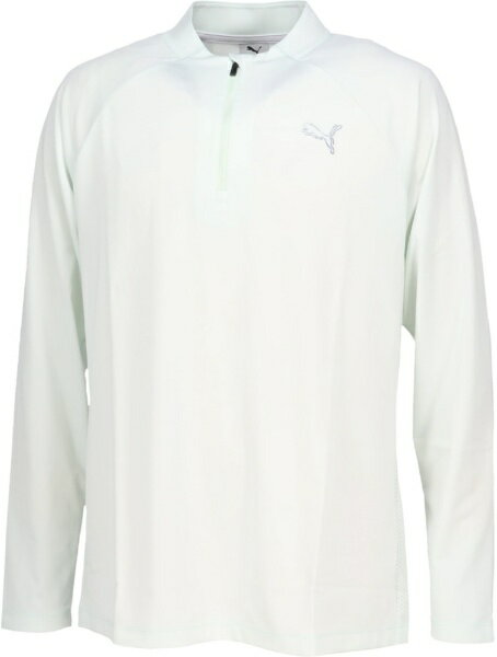 プーマ｜PUMA メンズ ゴルフ シャドウキャット ZIP MOCKNECK L/S SAGE FROST 635752 [メンズ /Sサイズ]..