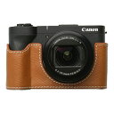 Mr.Stone|ミスターストーン 【受注生産】Canon PowerShot V1用 本革ケース クラシック サドルタン/白ステッチ Mr.Stone