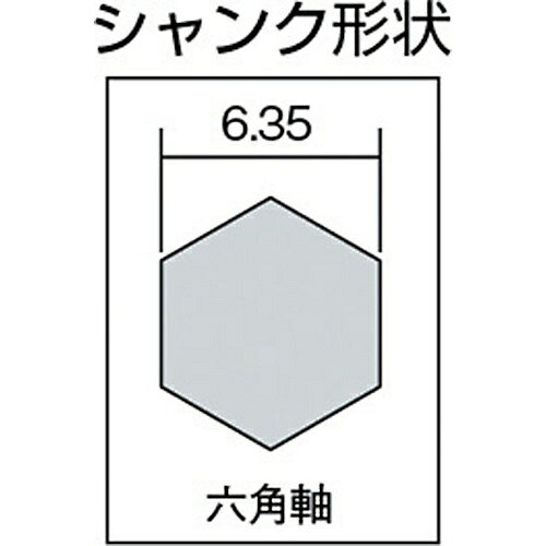 楽天ビック(ビックカメラ×楽天)のトラスコ中山｜TRUSCO NAKAYAMA 六角軸ステップドリル　3枚刃チタンコーティング　5〜21mm　3SNMS21G｜アングル3
