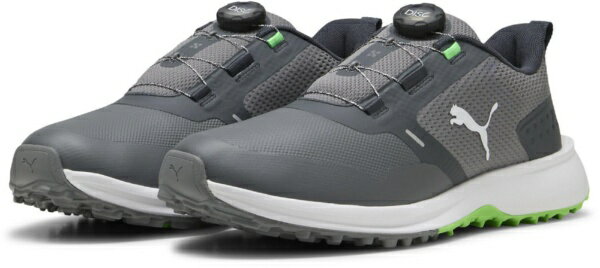 プーマ｜PUMA ゴルフシューズ フュージョングリップ6 ディスク SLATE GRAY×FLURO GREEN PES 31121601 [..