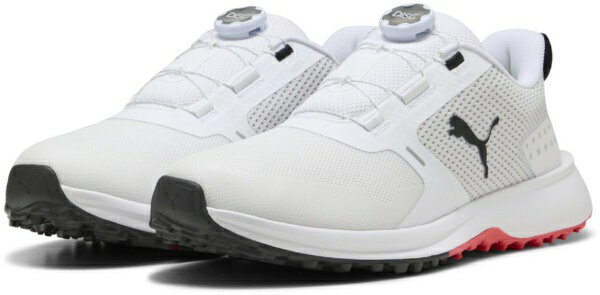 プーマ｜PUMA ゴルフシューズ フュージョングリップ6 ディスク PUMA WHITE×RED BLAST 31121603 [メンズ..