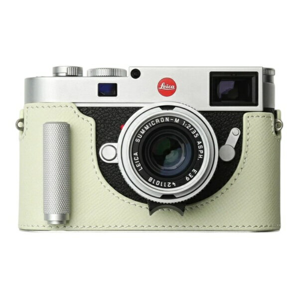 CANON - Mr.Stone｜ミスターストーン LEICA M11用 本革ケース クラシック シグニチャーグリップ スパークリング/白ステッチ PTBK011